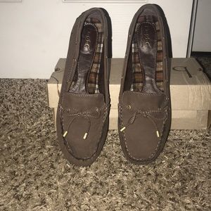 Brown moccasins